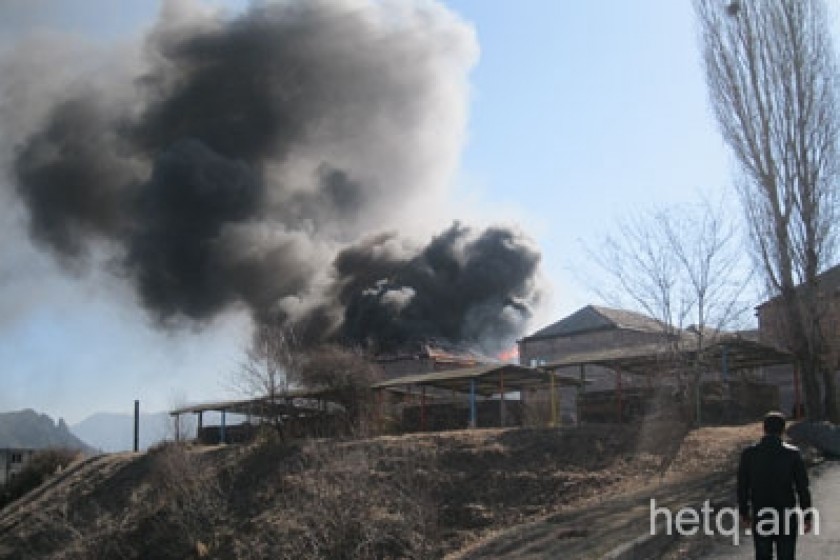 Пожар в детском саду города Алаверди (фото)