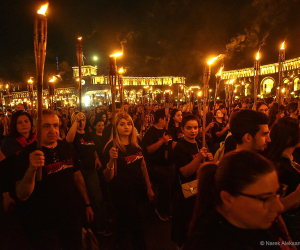 Yerevan’s Torchlight Procession to Mark 1915 Armenian Genocide