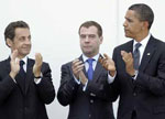 Obama-Medvedev-Sarkozy