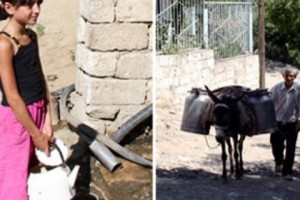 The water-queue in Azokh 24 hours a day