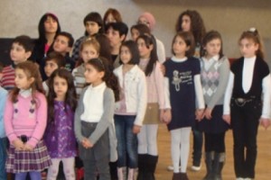Armenian Children Pay Respects at Japanese Earthquake Memorial Service