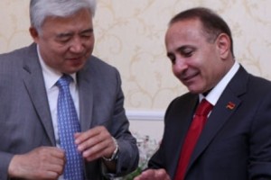 ՀՀ ԱԺ նախագահ Հովիկ Աբրահամյանն ընդունել է ՀՀ -ում ՉԺՀ դեսպան Թիան 
Չանչունին