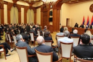 Artsakh President Meets With AGBU Delegation in Stepanakert