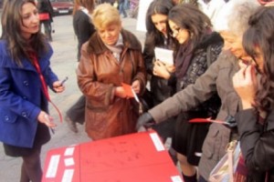 Protest Action against Domestic Violence Held in Yerevan