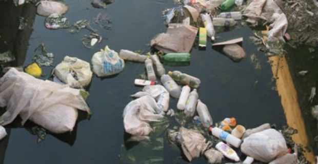 Aqueduct Serves as Trash Dump