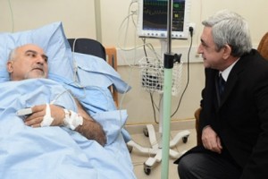 President Sargsyan Visits Hayrikian in Hospital