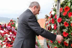 President Sahakyan Laid Flowers to the Monument of Innocent Victims of the 1915 Armenian 
Genocide