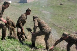 Զինվորները հող են փխրեցրել, չոր խոտեր հավաքել և տարածքը մաքրել մոլախոտերից