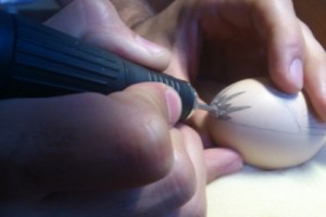 Nerves of Steel: Turning Eggshells into Works of Art
