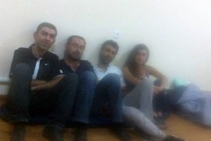 Cops Detain Activists For Lying Down on Yerevan Municipality Steps