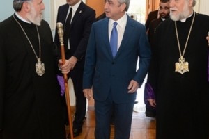 Նախագահը hյուրընկալել է Ամենայն Հայոց Կաթողիկոսին և Մեծի Տանն Կիլիկիո Կաթողիկոսին