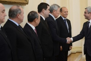 Նախագահն ընդունել է ԱՊՀ երկրների անվտանգության մարմինների և հատուկ ծառայությունների ղեկավարների խորհրդի նիստի մասնակիցներին