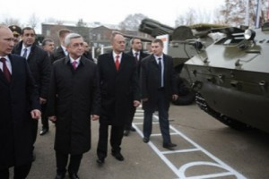 Putin, Sargsyan, Visit Russian Military Base in Gyumri