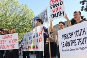 Armenian, Turkish Protestors and Supporters Once Again Face Off on Armenian Genocide 
Recognition Day