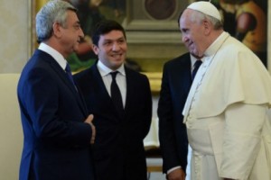 Սերժ Սարգսյանն այսօր առանձնազրույց է ունեցել Հռոմի Պապ Ֆրանցիսկոսի հետ