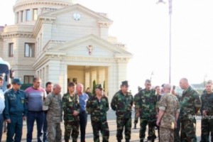 100 Artsakh War Vets Leave for Tavoush Province