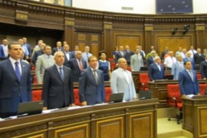 Armenia's Parliament Pays Respects to Paris, Beirut Terrorism Victims