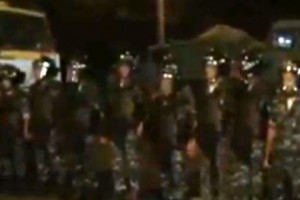 Police Units, Vehicles, Head Towards Seized Police Building in Yerevan