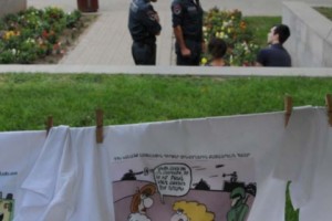 В Ереване украли карикатуры: “Я думаю, это сделали люди, которые очень любят наши 
рисунки”.