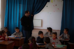 Overcrowding at Ashtarak’s Primary School: Even the Boiler Room Has Been Converted into a 
Classroom
