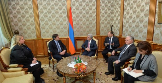 Armenian President Hosts Newly Appointed Minsk Group U.S.Co-Chair