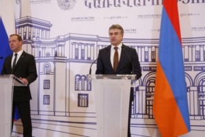 Встреча Премьер-министров Армении и России Карена Карапетяна и Дмитрия Медведева с 
представителями средств массовой информации

