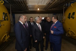 Armenian President Attends Brewery Opening in Tavoush
