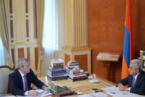 Սերժ Սարգսյանն ընդունել է տրանսպորտի, կապի և տեղեկատվական տեխնոլոգիաների նախարարին