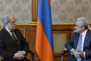 Նախագահը հանդիպում է ունեցել Հայաստանում դիվանագիտական առաքելությունն ավարտող 
Իտալիայի դեսպանի հետ