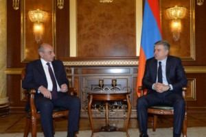 Վարչապետի պաշտոնակատար Կարեն Կարապետյանը հանդիպում է ունեցել Արցախի Հանրապետության նախագահ Բակո Սահակյանի հետ