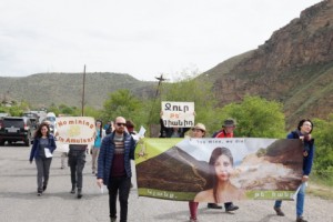 Environmentalists March on Amulsar;  Inform Residents about the Risks Posed by the Mine