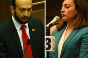 Депутаты НС Лена Назарян и Арарат Мирзоян представили поручительство по вопросу 
изменения меры пресечения в отношении Гарегина Чугасзяна