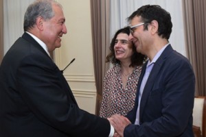 Armenian President Hosts Atom Egoyan and Arsinée Khanjian