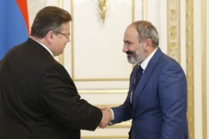 Никол Пашинян принял министра иностранных дел Литвы Линаса Линкявичюса
