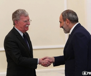 Pashinyan and U.S. National Security Adviser John Bolton Have "Positive" Talk in Yerevan