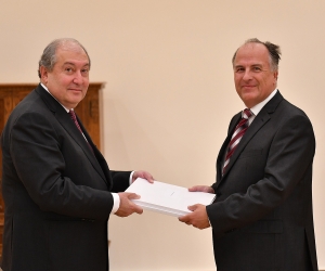 Խորվաթիայի նորանշանակ դեսպանը հավատարմագրերն է հանձնել Հայաստանի նախագահին