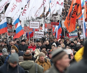 В Москве прошел марш памяти Бориса Немцова