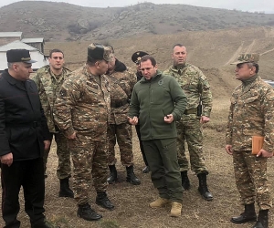 Armenian Defense Minister Visits Troops Along Northeastern Border