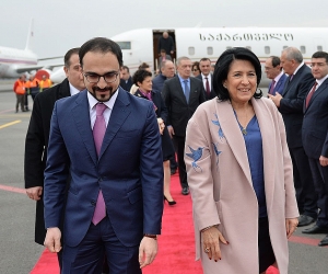 Հայաստան է ժամանել Վրաստանի նախագահ Սալոմե Զուրաբիշվիլին