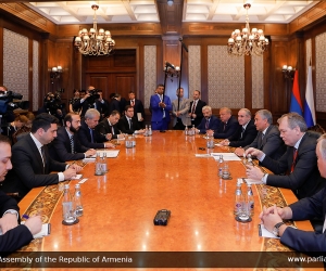 Արարատ Միրզոյանը հանդիպել է ՌԴ Դաշնային ժողովի Պետական դումայի նախագահ Վյաչեսլավ Վոլոդինի հետ