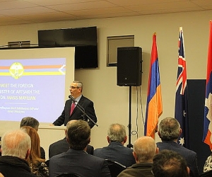 Глава МИД Республики Арцах выступил на встрече с армянской общиной Австралии
