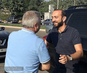 ԱԺ նախագահն աշխատանքային այցով Արցախում է
