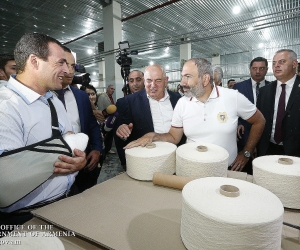 Pashinyan Attends Reopening of Maralik Cotton Factory