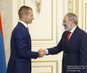 Վարչապետ Նիկոլ Փաշինյանն ընդունել է ՈՒԵՖԱ-ի նախագահ Ալեքսանդր Չեֆերինին