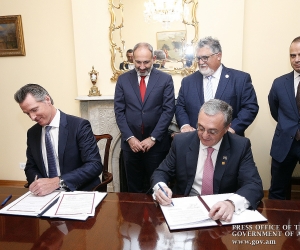 Նյու Յորքում Հայաստանի Հանրապետության և Կալիֆորնիայի նահանգի միջև ստորագրվել է Շրջանակային համաձայնագիր համագործակցության վերաբերյալ