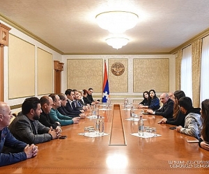 Бако Саакян принял группу армянских бизнесменов из Украины