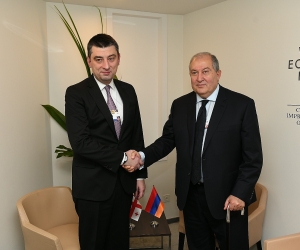 Արմեն Սարգսյանը հանդիպել է Վրաստանի վարչապետ Գեորգի Գախարիային