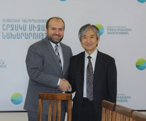 Armenian Environment Minister and Japanese Ambassador to Armenia Discuss Lake Sevan, Climate Change