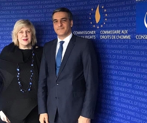 Armenian Human Rights Defender and CoE Commissioner for Human Rights Meet in Strasbourg