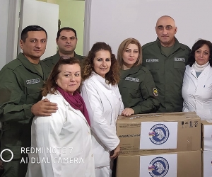 Armenia's Humanitarian Mission Staffers Distribute Medical Supplies in Aleppo